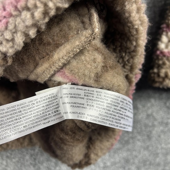 Ariat Jacket Womens XXL Plus Brown Sherpa Fleece‎ Horse Print Bandit Western Zip - Picture 7 of 10